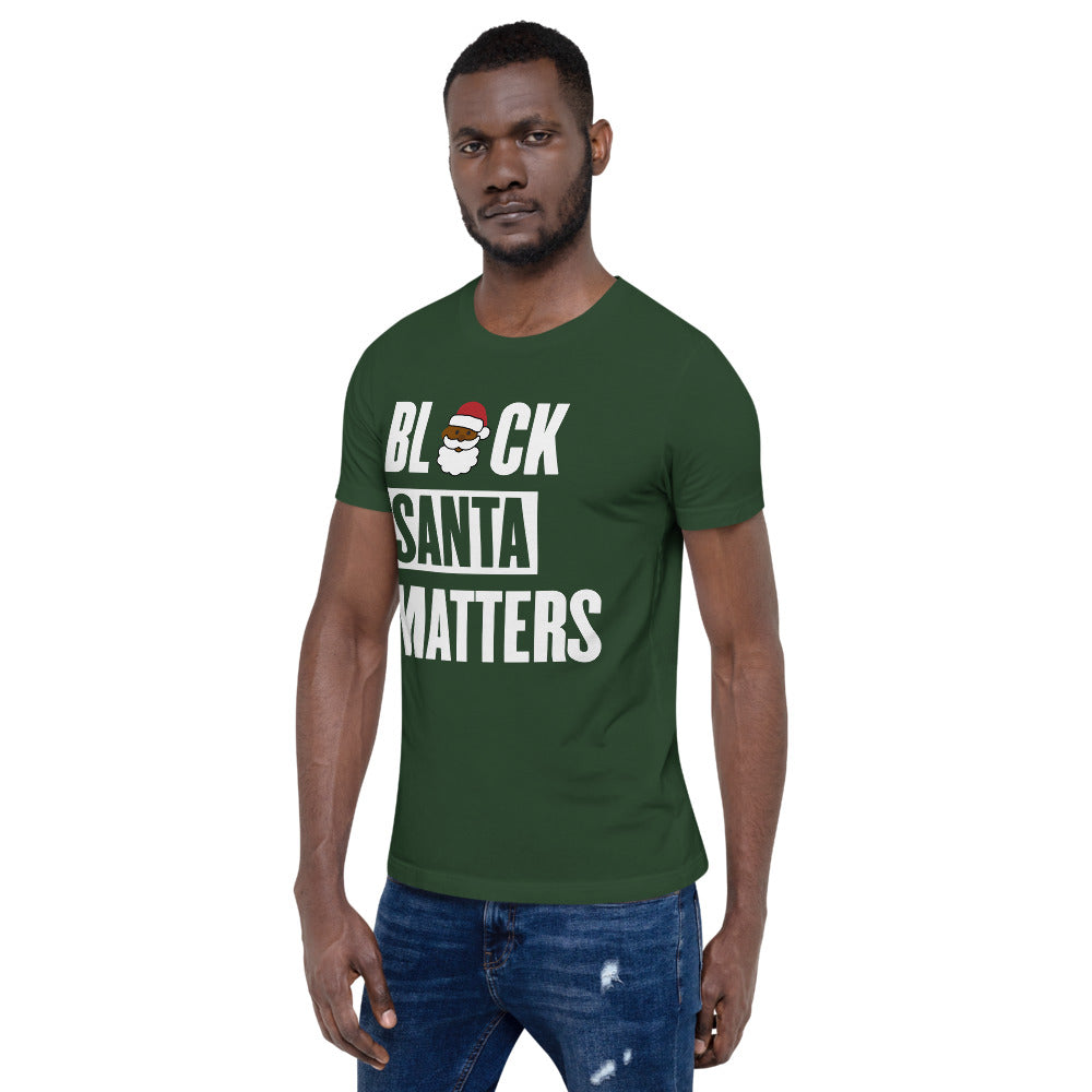 Emoji Black Santa Claus Matters Short-Sleeve Unisex T-Shirt