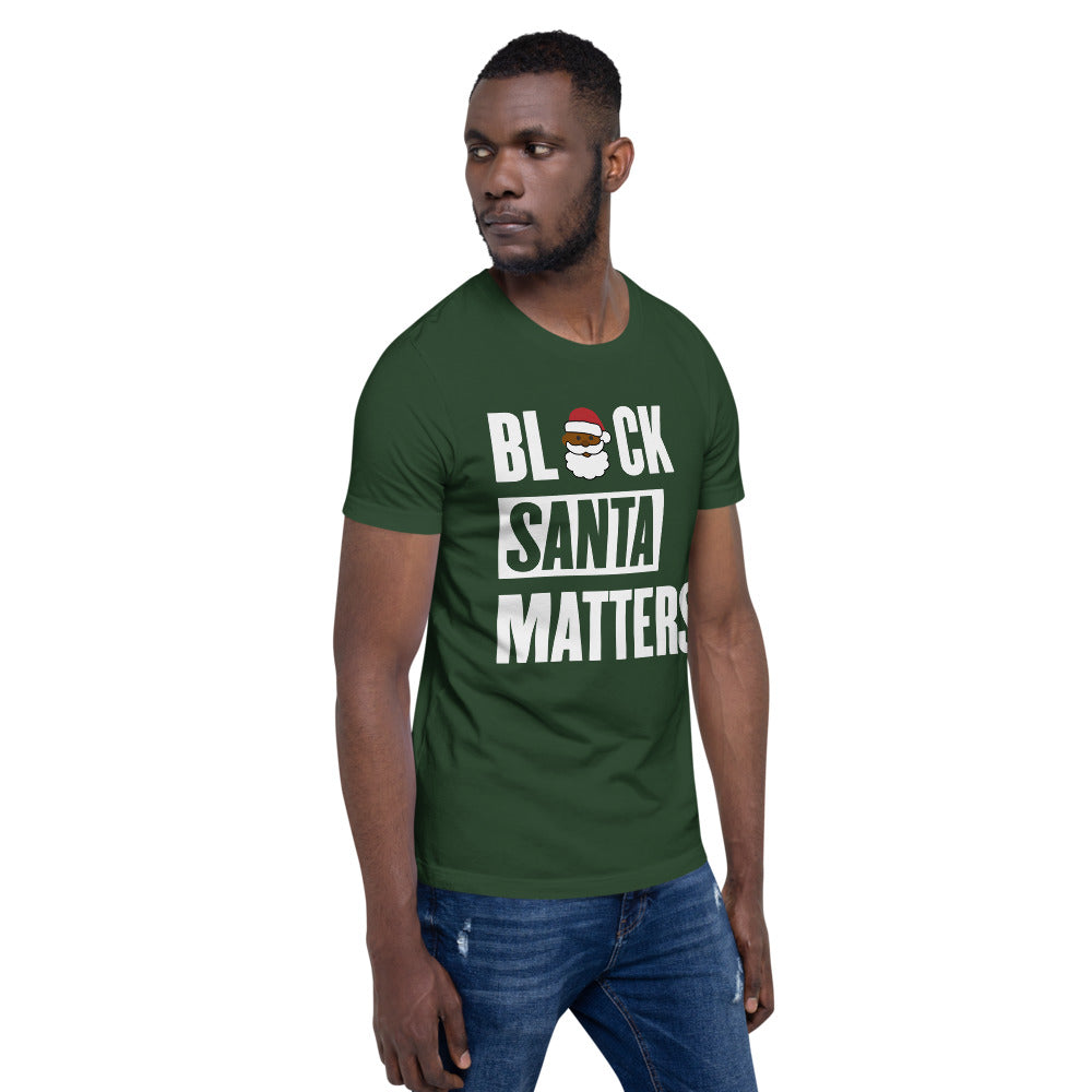 Emoji Black Santa Claus Matters Short-Sleeve Unisex T-Shirt