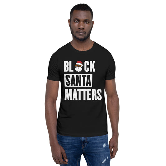 Emoji Black Santa Claus Matters Short-Sleeve Unisex T-Shirt