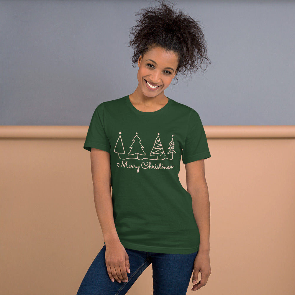 Merry Christmas Tree Short-Sleeve Unisex T-Shirt