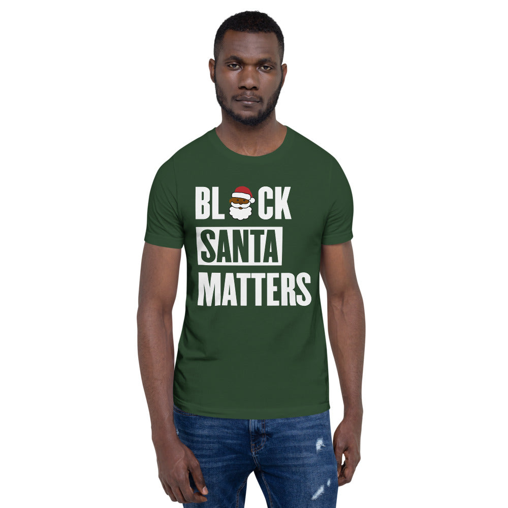 Emoji Black Santa Claus Matters Short-Sleeve Unisex T-Shirt