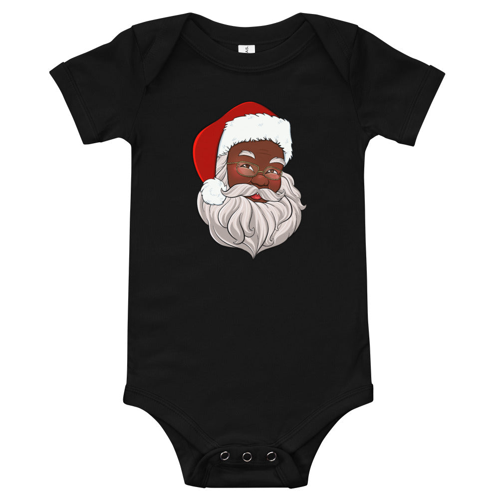 Black Santa Claus Baby One Piece