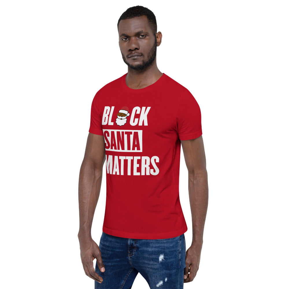 Emoji Black Santa Claus Matters Short-Sleeve Unisex T-Shirt