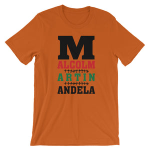 M is for Malcolm, Martin, & Mandela Short-Sleeve Unisex T-Shirt