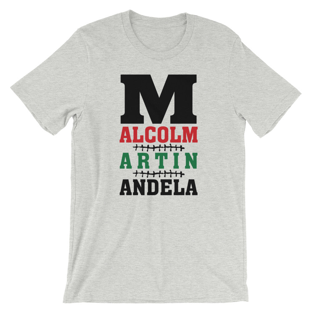 M is for Malcolm, Martin, & Mandela Short-Sleeve Unisex T-Shirt