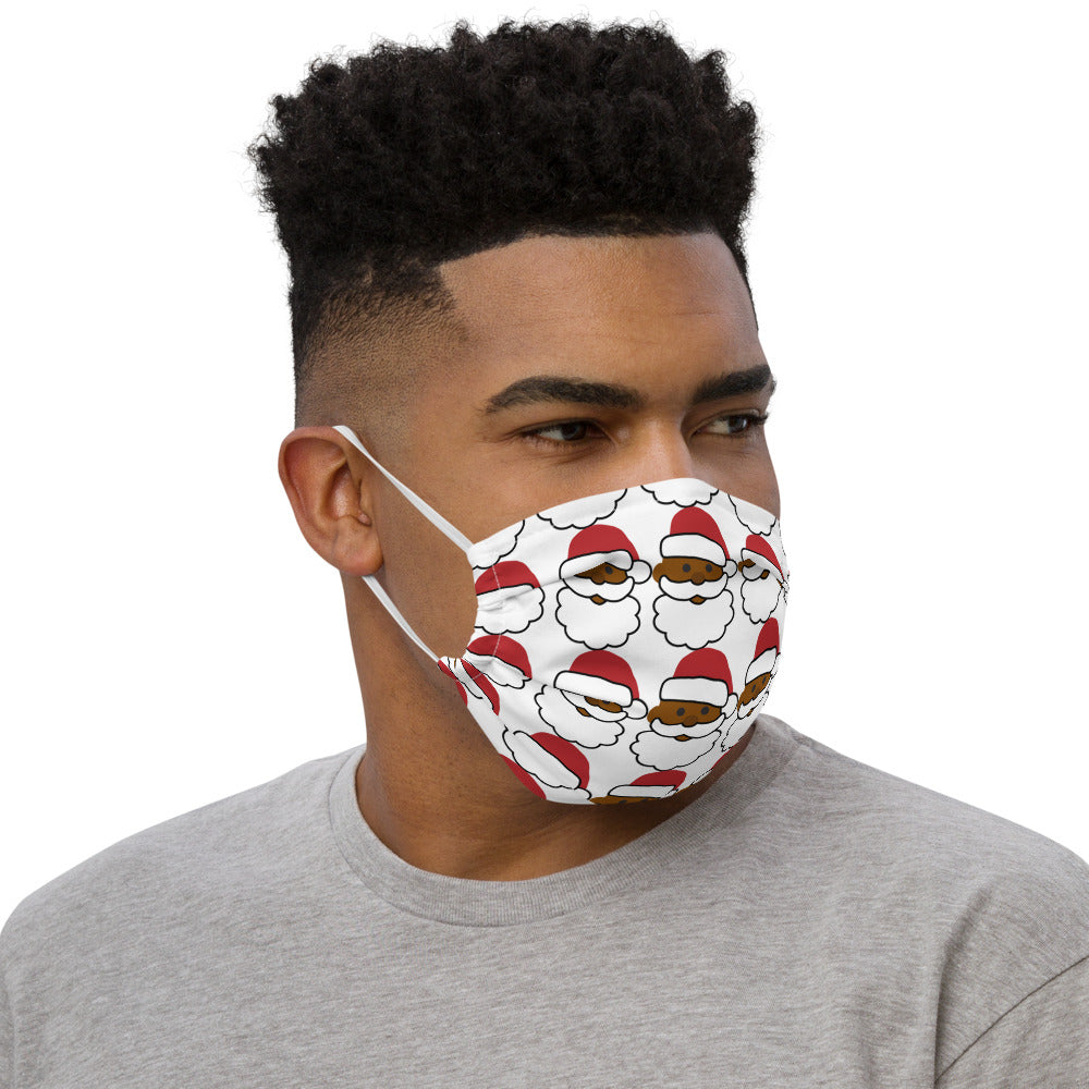 Emoji Black Santa Claus Face mask