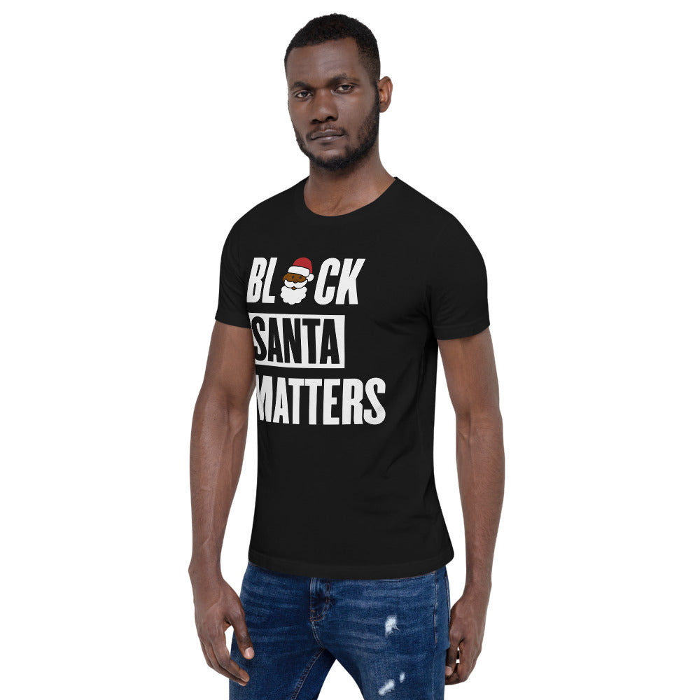 Emoji Black Santa Claus Matters Short-Sleeve Unisex T-Shirt